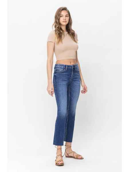 Vervet High Rise Slim Straight Leg Jeans - Posh West Boutique