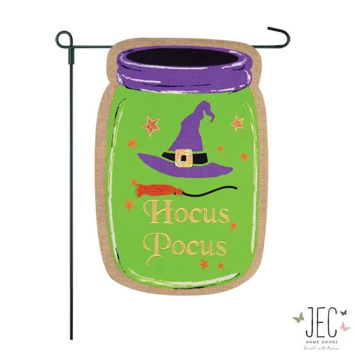 Hocus Pocus Mason Jar 2-sided Flag - Posh West Boutique