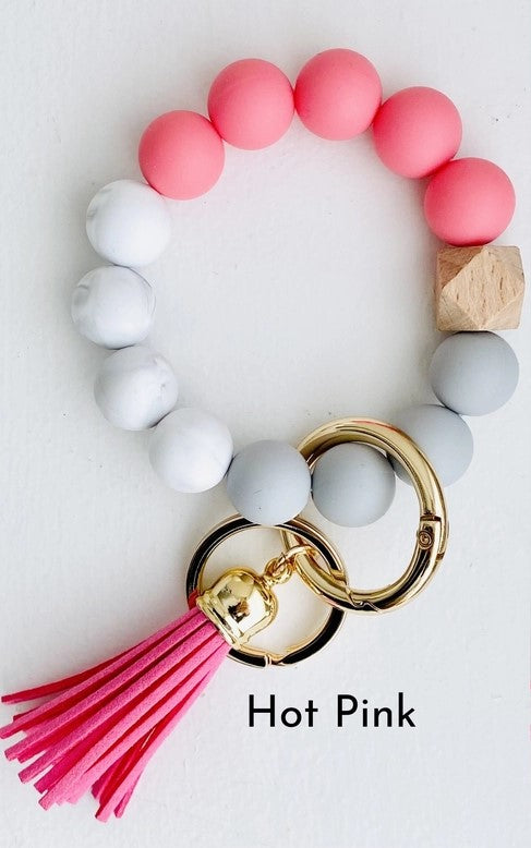 Silicone Wristlet Bangle Keychain - Posh West Boutique