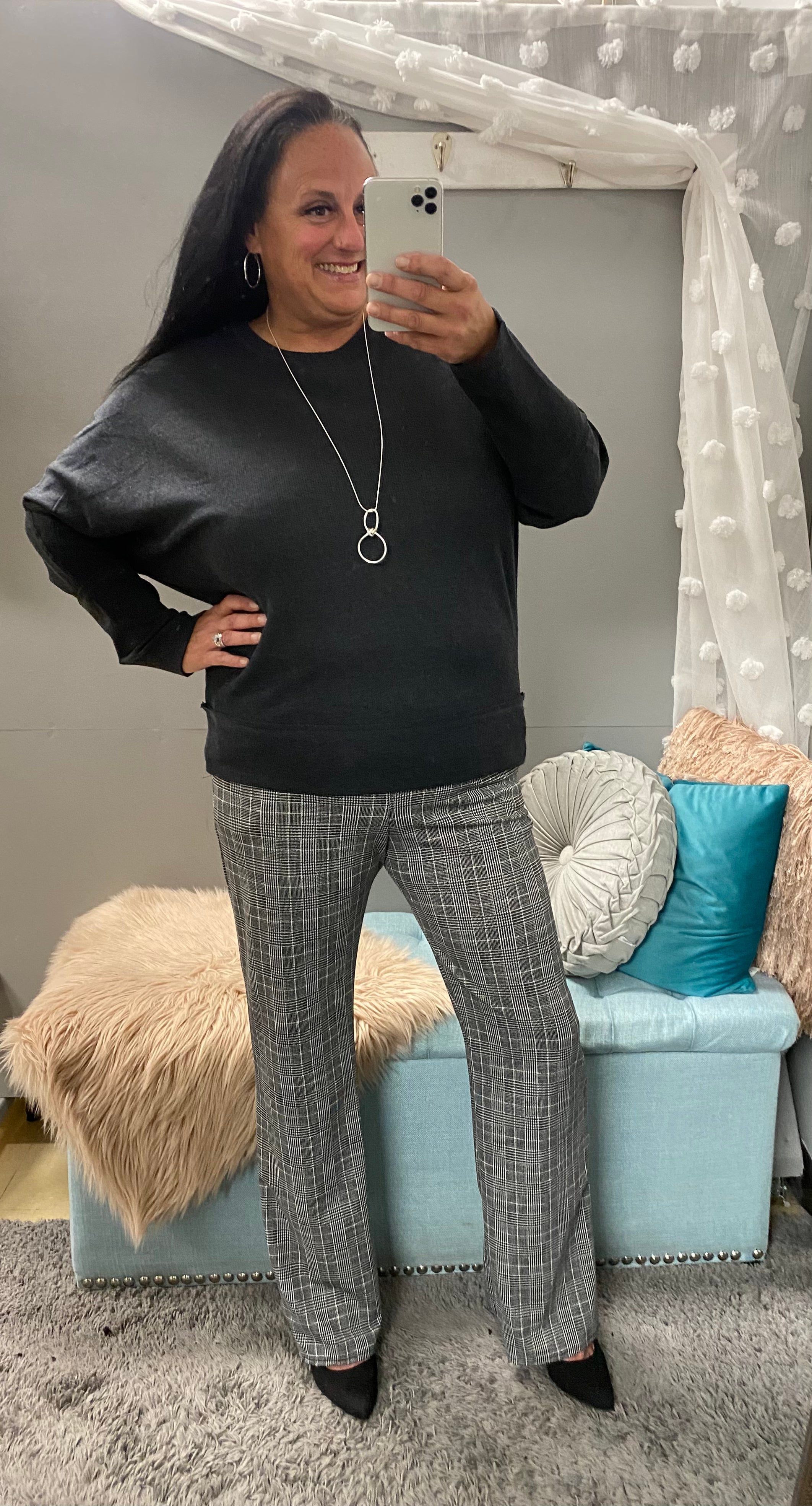 Plaid Flare Pants - Posh West Boutique