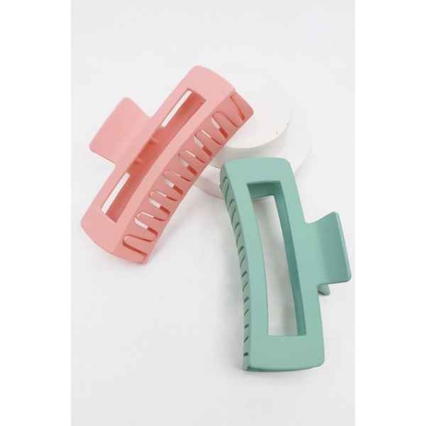 Matte Jumbo Rectangle Hair Clip - Posh West Boutique