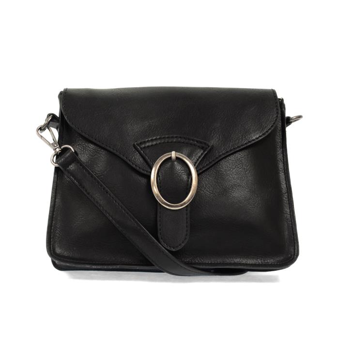 Black Drea Convertible Buckle Handbag - Posh West Boutique