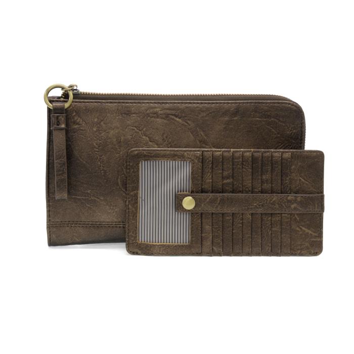 Metallic Dark Bronze Karina Convertible Crossbody & Wallet - Posh West Boutique
