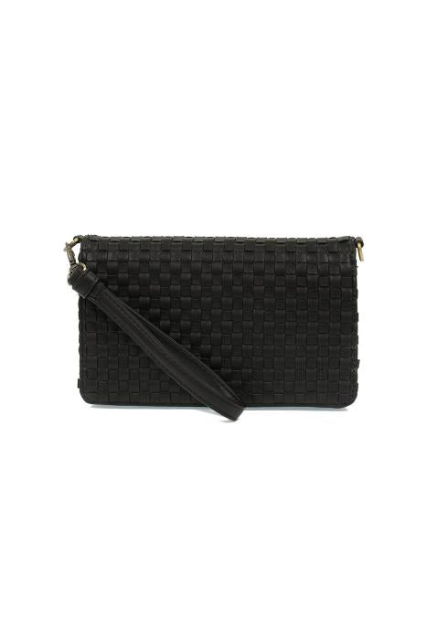 Black Lila Mini Woven Crossbody Bag - Posh West Boutique