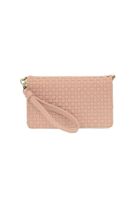 Blush Pink Lila Mini Woven Crossbody Bag - Posh West Boutique