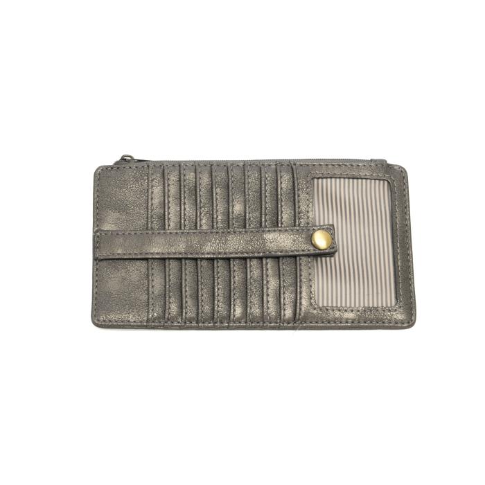 Metallic Dark Chrome Kara Mini Wallet - Posh West Boutique
