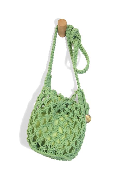 Green Faye Macrame Crossbody - Posh West Boutique