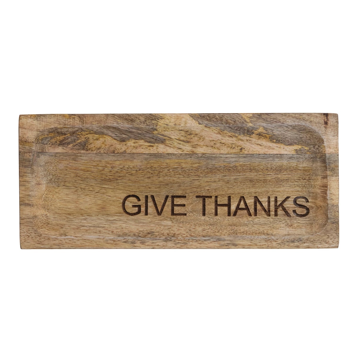 Mango Wood Cheese/Cutting Board Give Thanks - Posh West Boutique