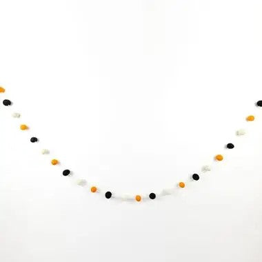 Orange Black and White Felt Garland - Posh West Boutique