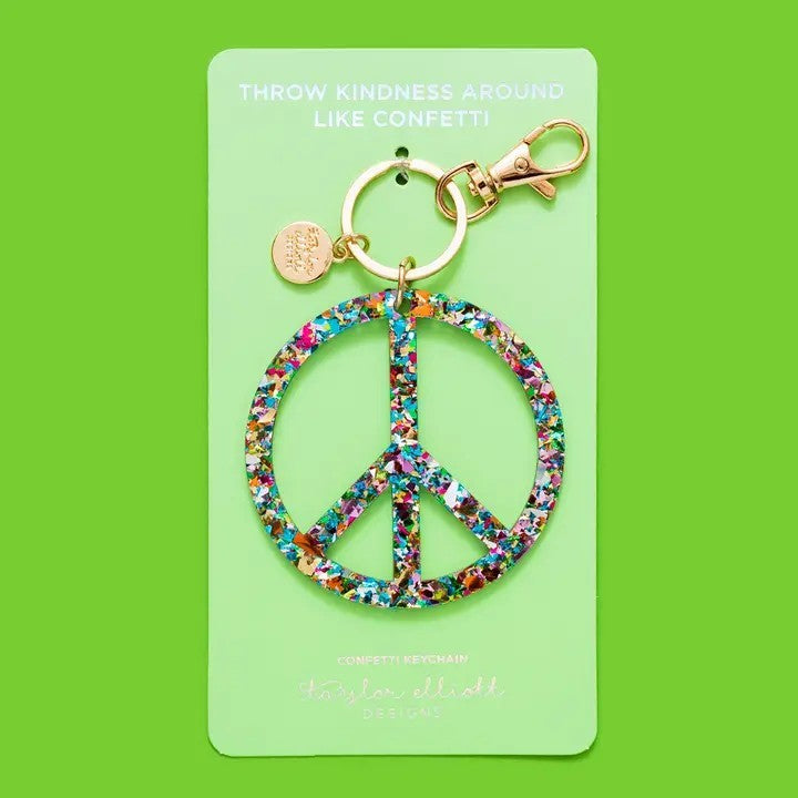 Peace Sign Keychain - Posh West Boutique