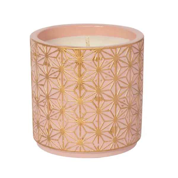 Pink Magnolia Garden Concrete Candle - Posh West Boutique