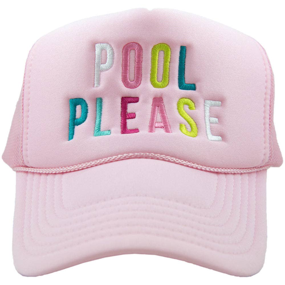 Pool Please Pink Foam Trucker Hat - Posh West Boutique
