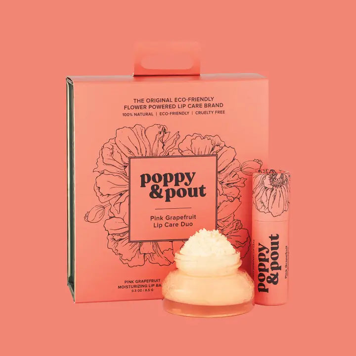 Poppy & Pout Pink Grapefruit Lip Duo - Posh West Boutique