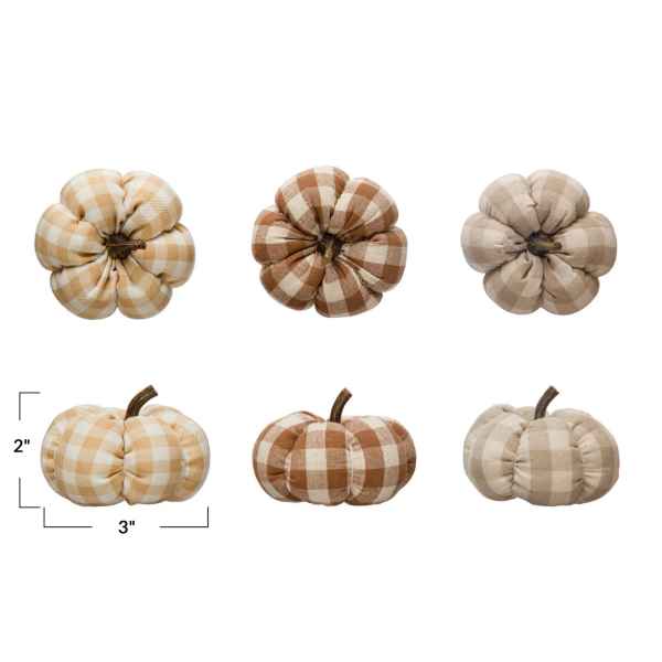 Mini Fabric Check Pumpkin-3 colors available - Posh West Boutique