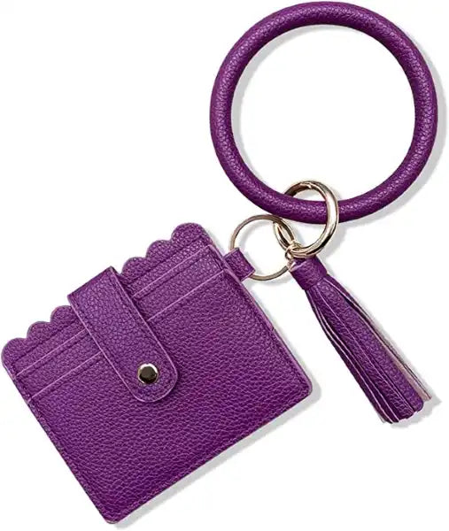Purple Bangle Keychain Wallet - Posh West Boutique