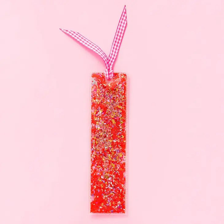 Pink and Red Confetti Bookmark - Posh West Boutique