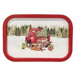 Metal Red Truck Tray - Posh West Boutique