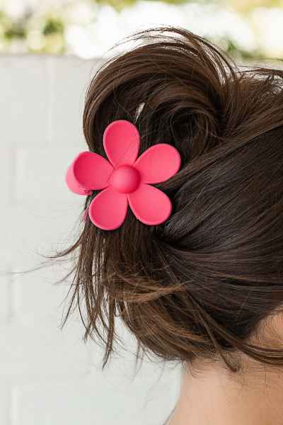 Rosy Flower Hair Clip - Posh West Boutique