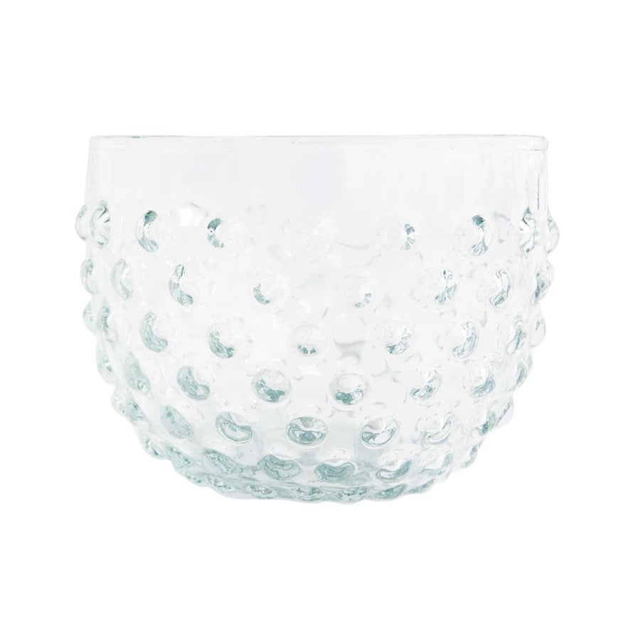 Clear Glass Hobnail Bowl - Posh West Boutique