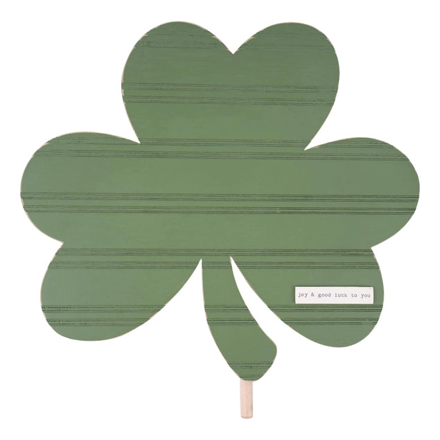 Joy and Luck Shamrock Wood Topper - Posh West Boutique