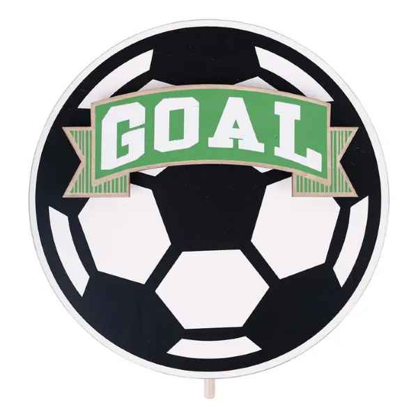 Soccer Ball Wood Topper - Posh West Boutique