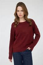 Burgundy Crewneck Front Seam Sweater - Posh West Boutique