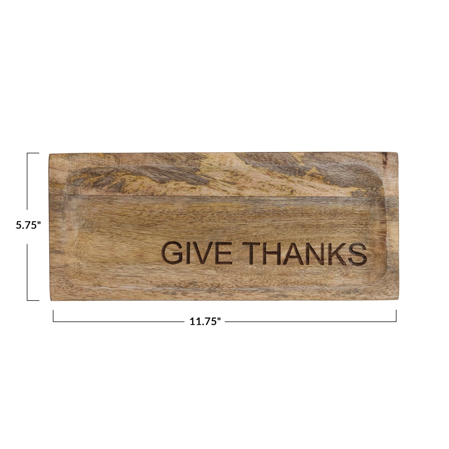 Mango Wood Cheese/Cutting Board Give Thanks - Posh West Boutique