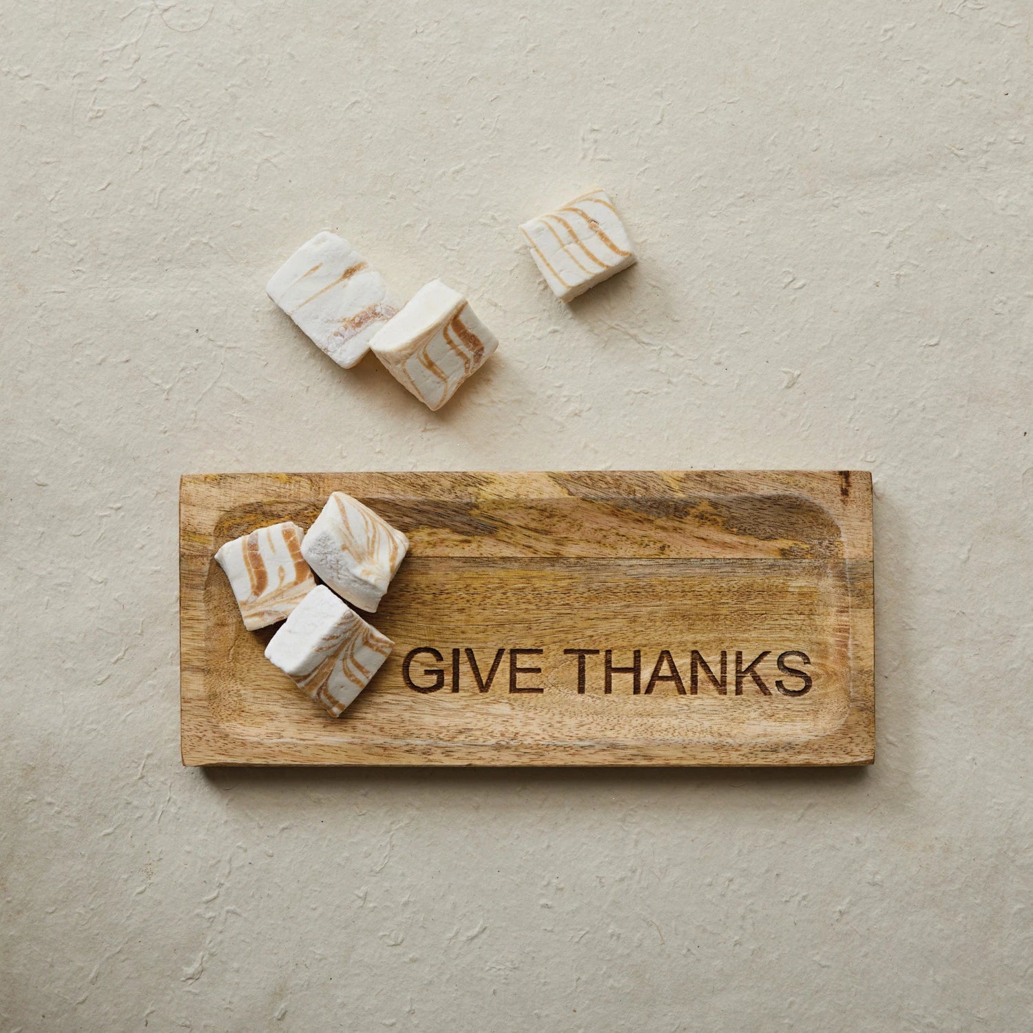 Mango Wood Cheese/Cutting Board Give Thanks - Posh West Boutique