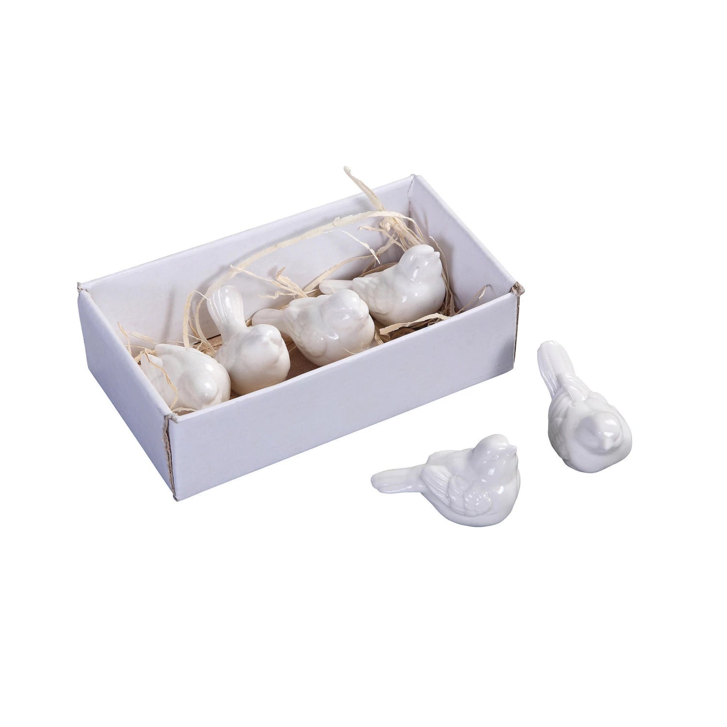 Small Ceramic Birds- Set of 6 - Posh West Boutique