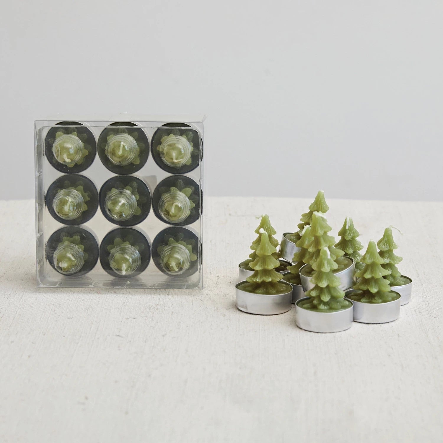 Cedar Green Tree Tealight Candles - Posh West Boutique