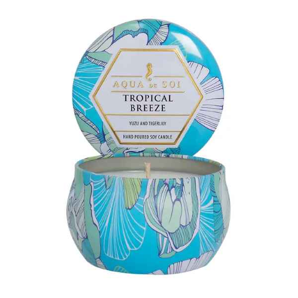 Tropical Breeze Scented Tin Candle - Posh West Boutique