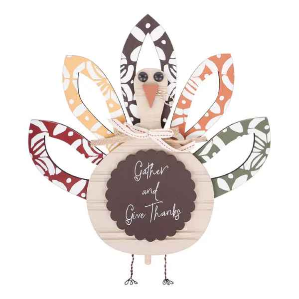 Give Thanks Turkey Wood Topper - Posh West Boutique