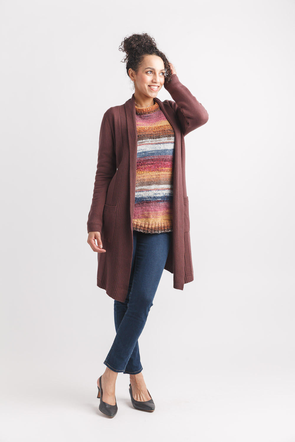 Bronze Luxurious Ribbed Cardigan - Posh West Boutique