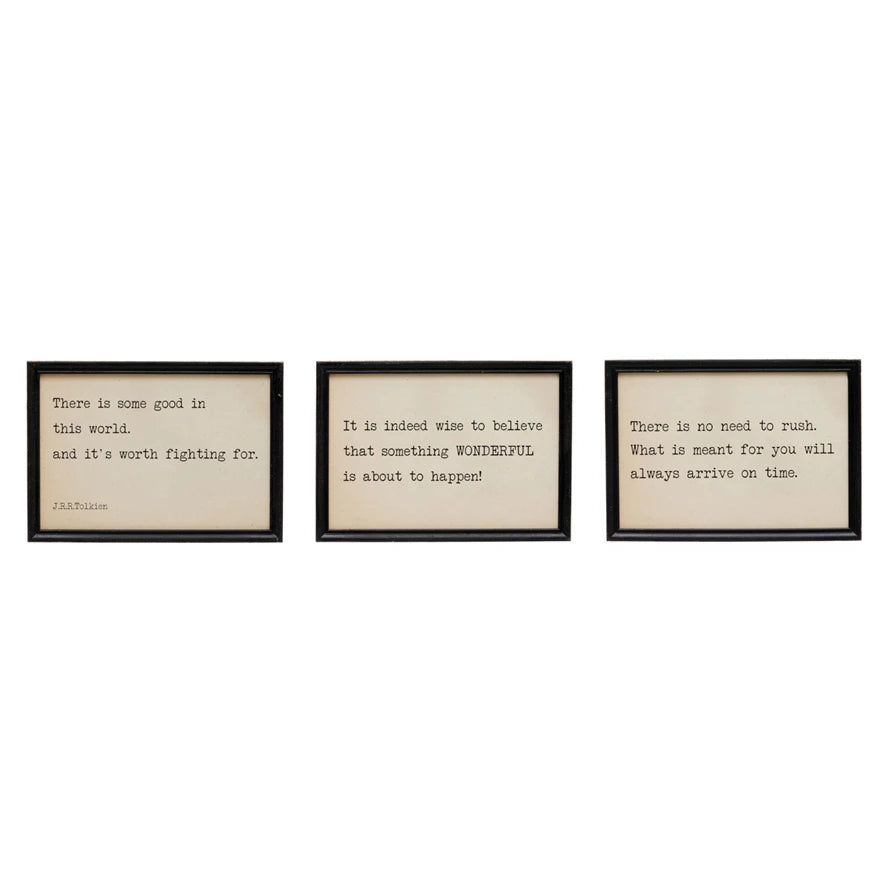 Wood Framed Wall Quotes - Posh West Boutique
