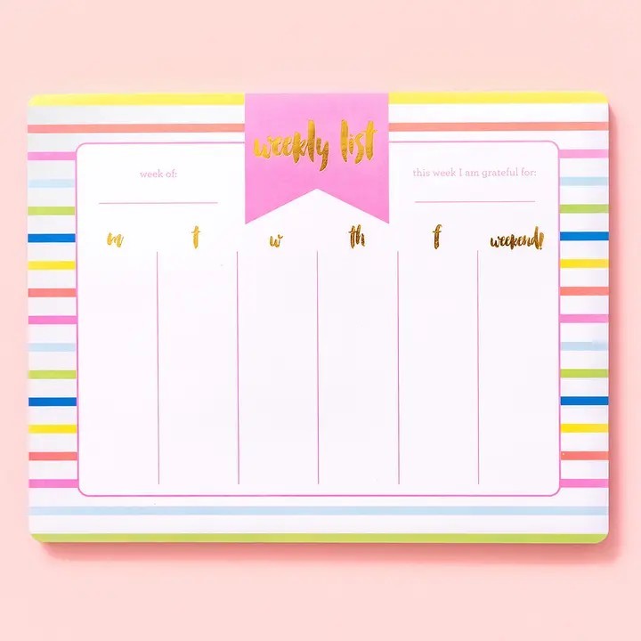 Weekly List Planner - Posh West Boutique