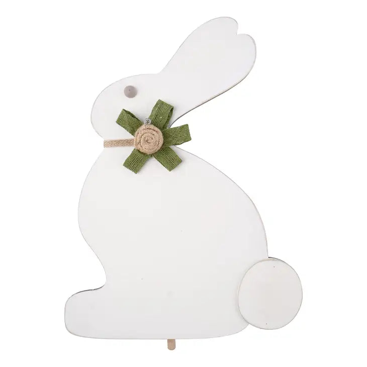 White Bunny Wood Topper - Posh West Boutique