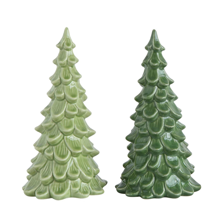 Small Green Stoneware Tree -2 colors - Posh West Boutique