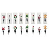Wine Stopper w/ Hand-Painted Glass Holiday Icon, 8 Styles - Posh West Boutique