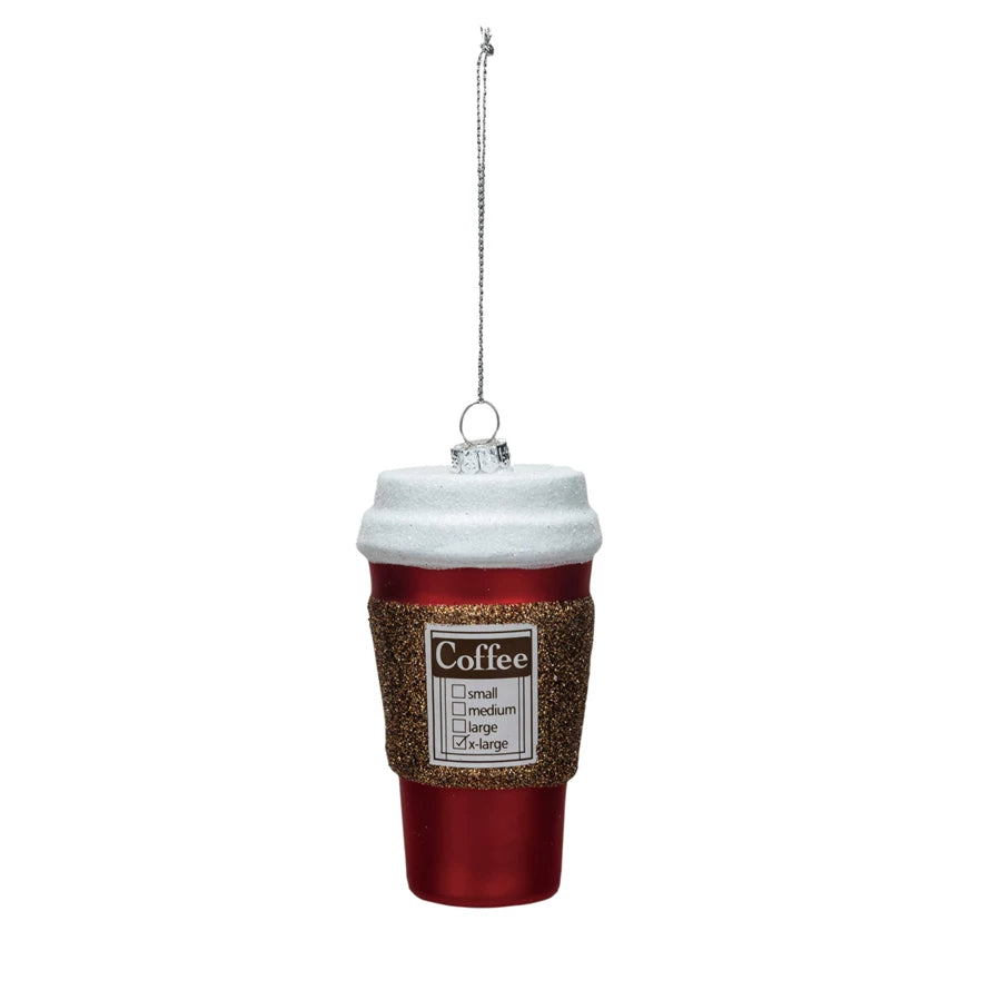 Coffee Cup Christmas Ornament - Posh West Boutique