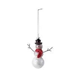 Mercury Glass & Wire Snowman Ornament - Posh West Boutique