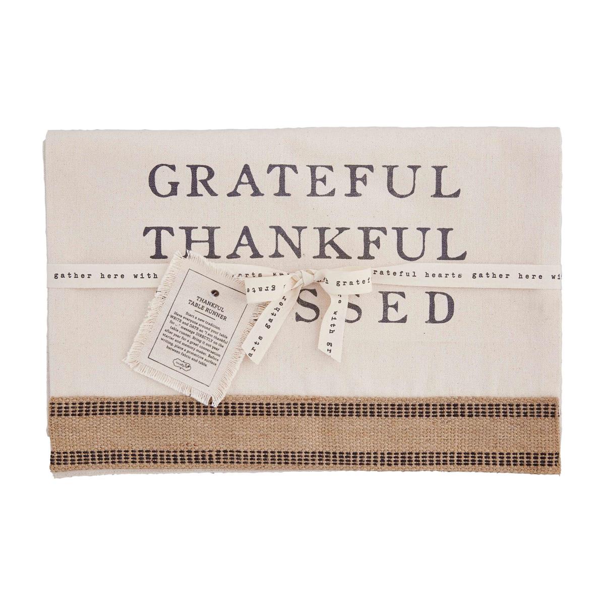 Grateful Thankful Table Runner - Posh West Boutique