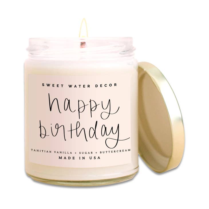 Happy Birthday Soy Candle - Posh West Boutique