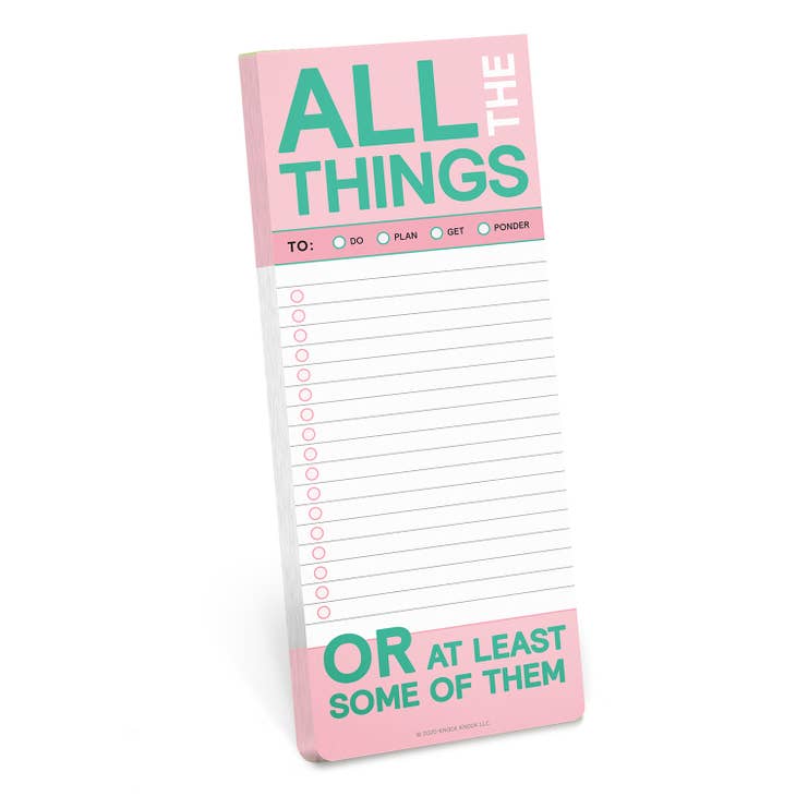 All The Things Make-a-List Pad - Posh West Boutique