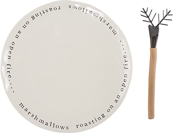 Mudpie Marshmallow Plate & Deer Smores Skewer - Posh West Boutique