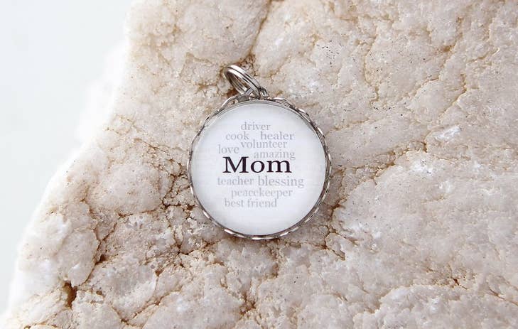 Mom Round Charm - Posh West Boutique