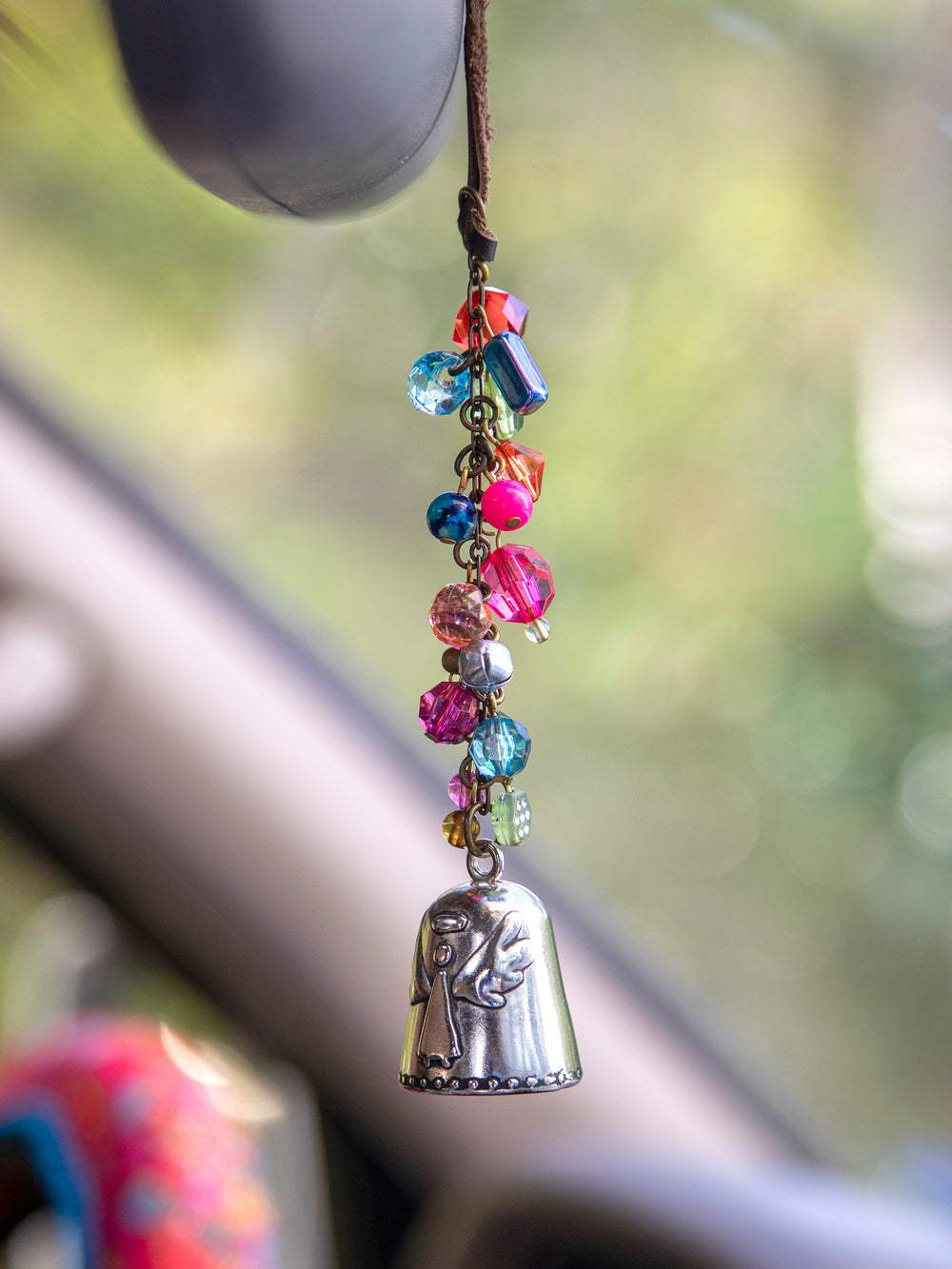 Natural Life Blessing Bell Car Charm - Posh West Boutique