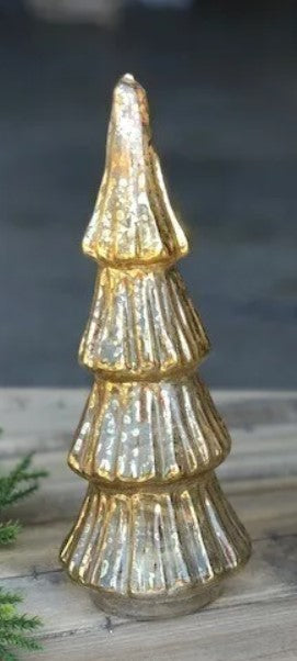 Silver & Gold 9" Glass LED Trees - Posh West Boutique