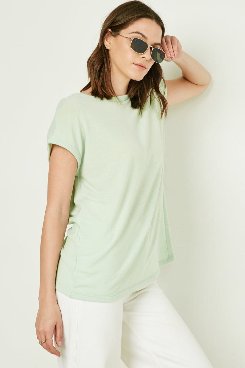 Mint Twist Back Sleeveless Knit Tops - Posh West Boutique