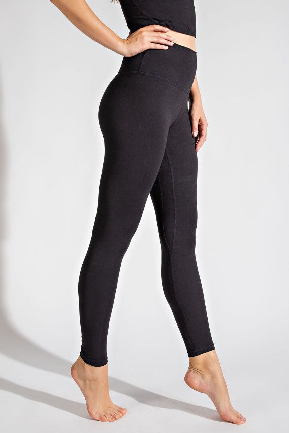 Black Two-Line Yoga Full Length Leggings - Posh West Boutique