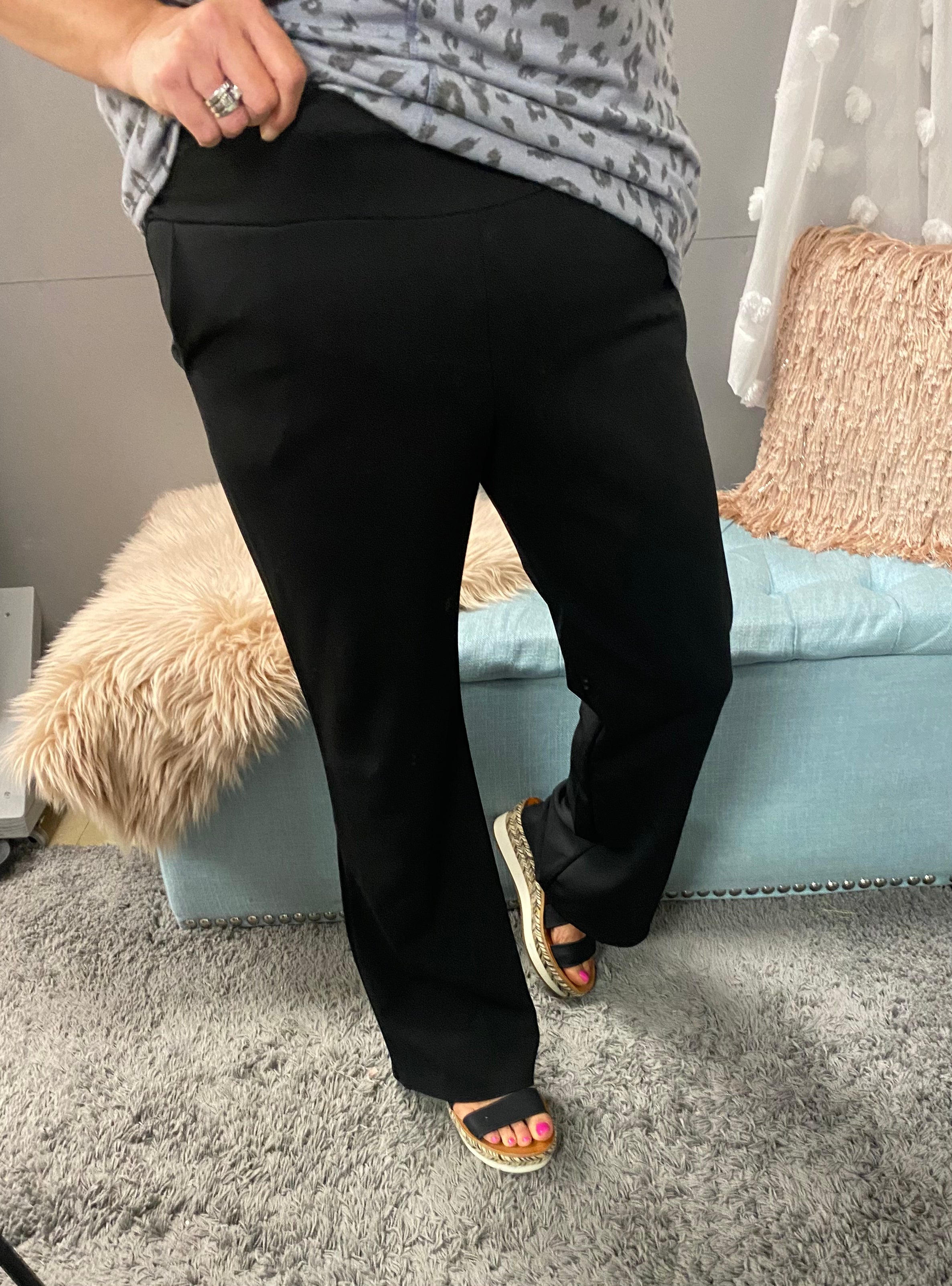 Black Flare Pants - Posh West Boutique